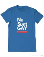Tricou personalizat barbat Nu sunt GAY Albastru azuriu
