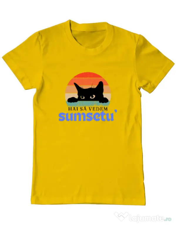 Tricou personalizat barbat Custom design Galben