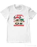 Tricou personalizat barbat Prietenii lui Mos Craciun Alb