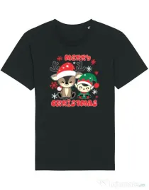 Tricou STANLEY STELLA barbat Prietenii lui Mos Craciun 2 Negru