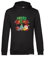 Hanorac barbat cu gluga Hei, prietenii mei de Crăciun! Negru
