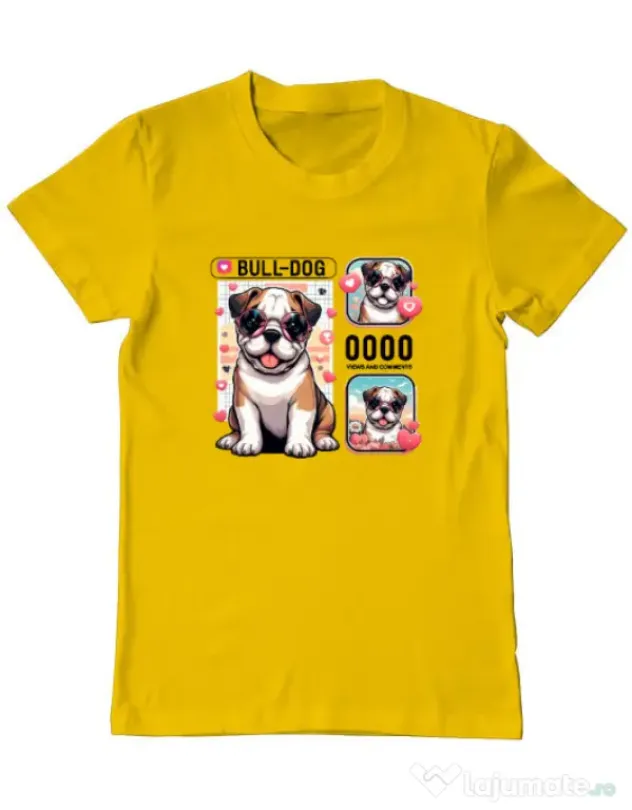 Tricou personalizat barbat BULLDOG 15 Galben