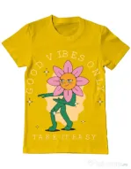 Tricou personalizat barbat oversize M&D 29 Galben