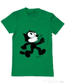 Tricou ADLER barbat Felix the cat Verde mediu