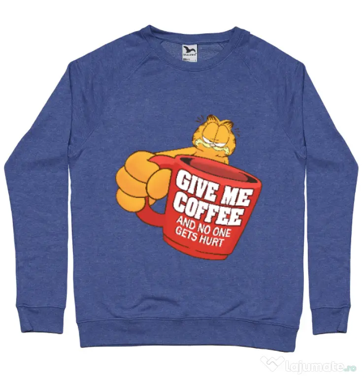 Bluza ADLER barbat Give me coffee Albastru melanj