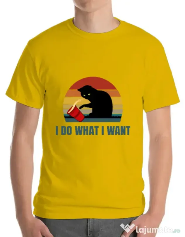 Tricou ADLER barbat I do what i want Galben