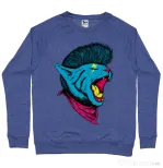 Bluza ADLER barbat Cat Punk Albastru melanj