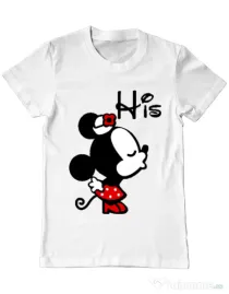 Tricou ADLER barbat His Minnie Alb