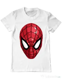 Tricou ADLER barbat Spiderman mask Alb