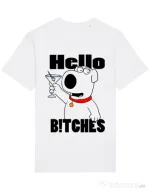 Tricou STANLEY STELLA barbat Hello bitches Alb