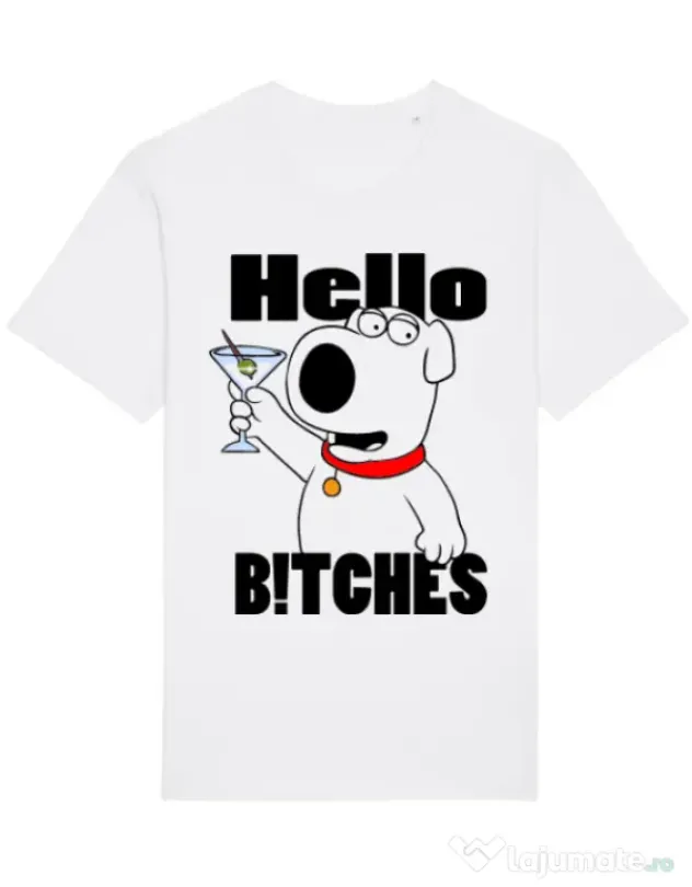 Tricou STANLEY STELLA barbat Hello bitches Alb