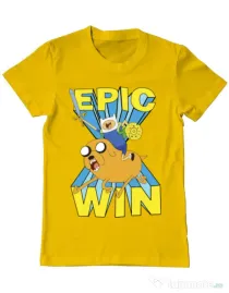 Tricou ADLER barbat Epic win Galben