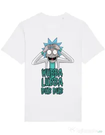 Tricou STANLEY STELLA barbat Wubba Lubba Dub Dub Alb
