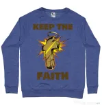 Bluza ADLER barbat Keep the Faith Albastru melanj