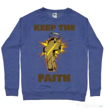 Bluza ADLER barbat Keep the Faith Albastru melanj
