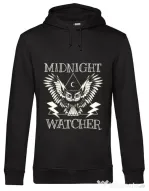 Hoodie barbat cu gluga Midnight Watcher Negru