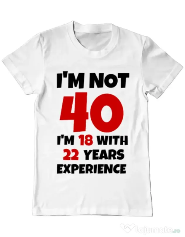 Tricou ADLER barbat 40 ani Birthday alb