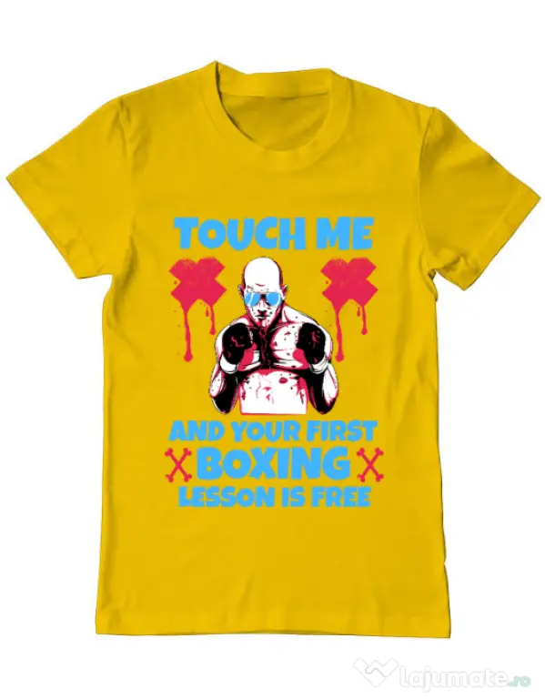 Tricou ADLER barbat Touch me Galben