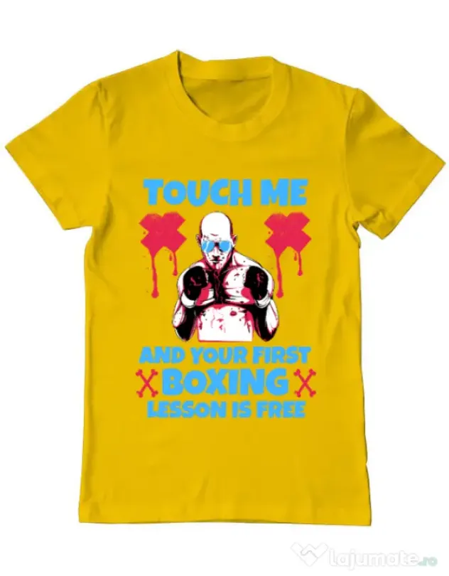 Tricou ADLER barbat Touch me Galben