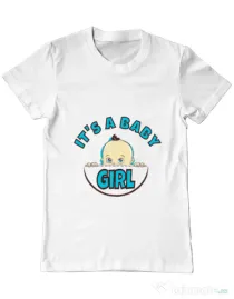 Tricou ADLER barbat It’s a baby girl Alb