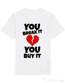 Tricou STANLEY STELLA barbat You break it , you buy it Alb