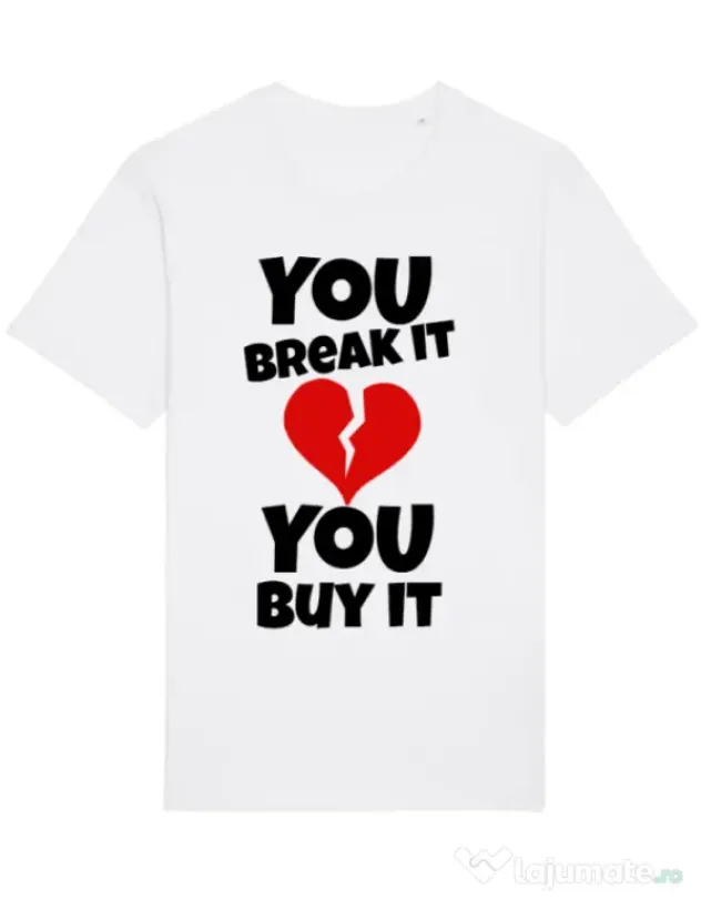 Tricou STANLEY STELLA barbat You break it , you buy it Alb