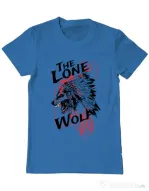 Tricou ADLER barbat The lone wolf Albastru azuriu