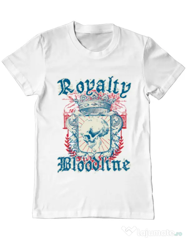Tricou ADLER barbat Royalty bloodline Alb