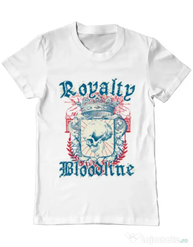 Tricou ADLER barbat Royalty bloodline Alb
