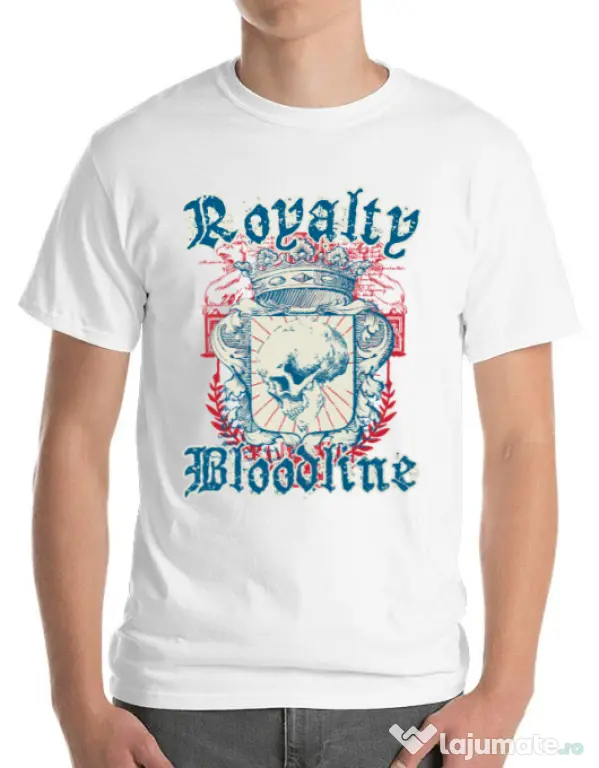 Tricou ADLER barbat Royalty bloodline Alb