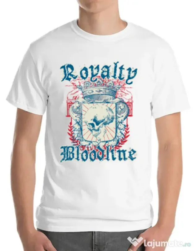 Tricou ADLER barbat Royalty bloodline Alb