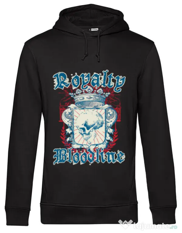Hoodie barbat cu gluga Royalty bloodline Negru