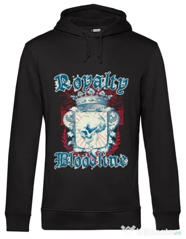 Hoodie barbat cu gluga Royalty bloodline Negru