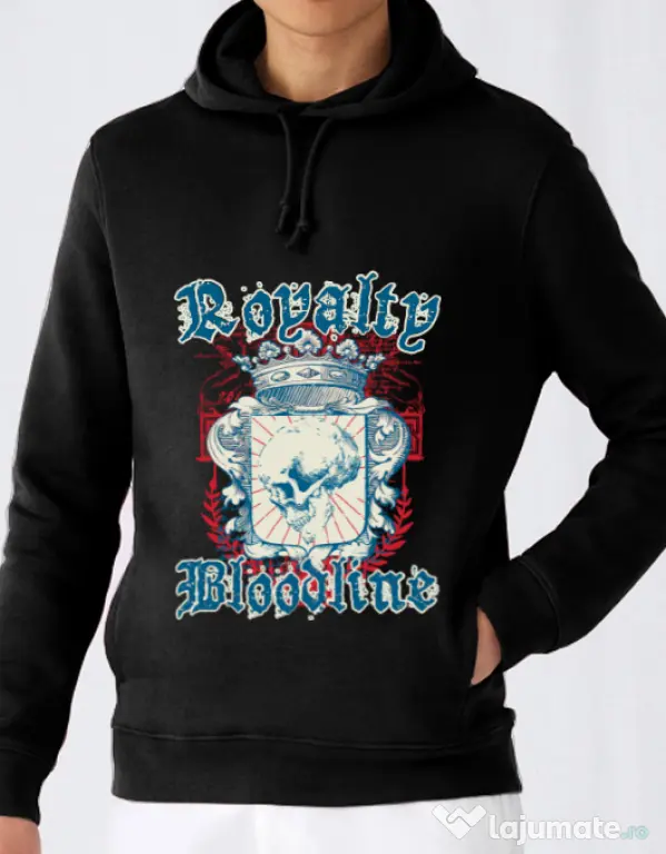 Hoodie barbat cu gluga Royalty bloodline Negru
