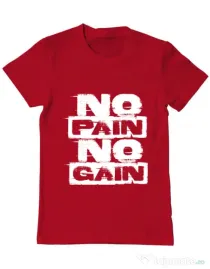 Tricou ADLER barbat No pain, no gain Rosu