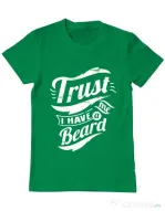 Tricou ADLER barbat Trust me, I have a beard Verde mediu