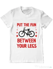 Tricou ADLER barbat Put the fun Between your legs Alb