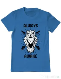 Tricou ADLER barbat Always awake Albastru azuriu