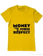 Tricou ADLER barbat Money, power,respect Galben