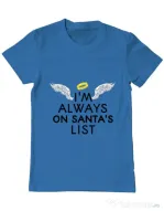 Tricou ADLER barbat Always on santa’s list Albastru azuriu