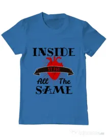 Tricou ADLER barbat Inside we’re all the same Albastru azuriu