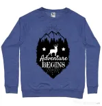 Bluza ADLER barbat Adventure Begins Albastru melanj