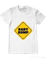 Tricou ADLER barbat Baby bump Alb