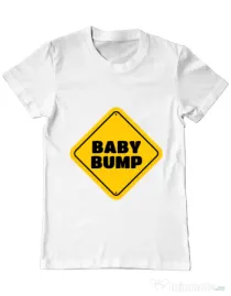 Tricou ADLER barbat Baby bump Alb