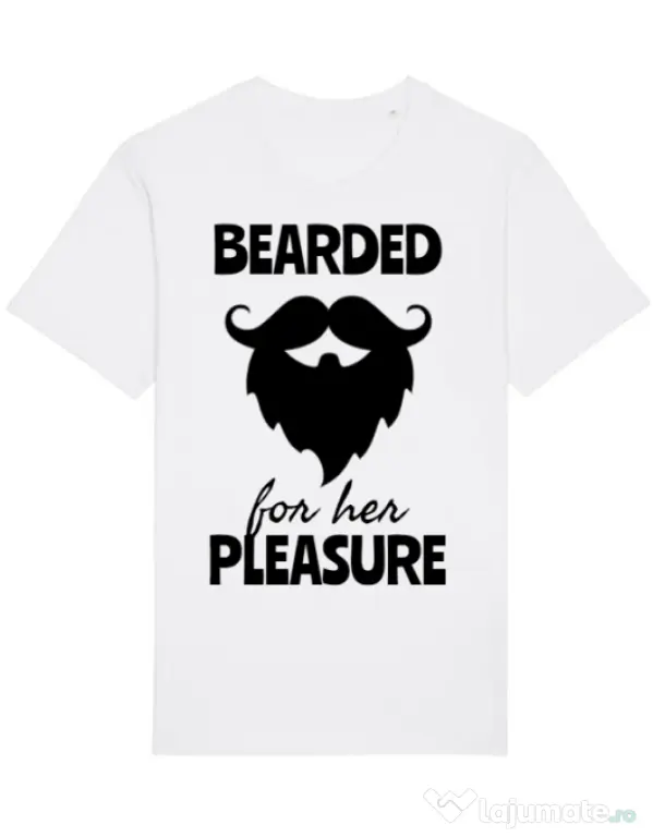 Tricou STANLEY STELLA barbat Bearded for her pleasure Alb