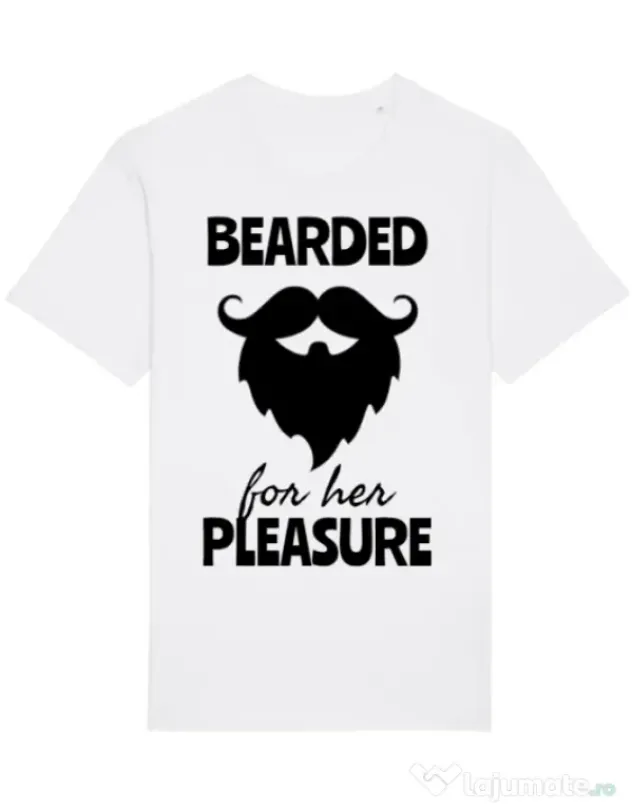 Tricou STANLEY STELLA barbat Bearded for her pleasure Alb