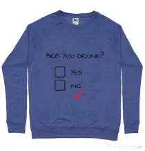 Bluza ADLER barbat Are you drunk? Albastru melanj