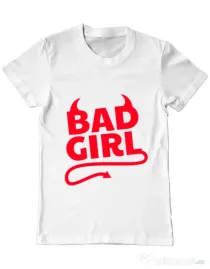 Tricou ADLER barbat Bad girl Alb