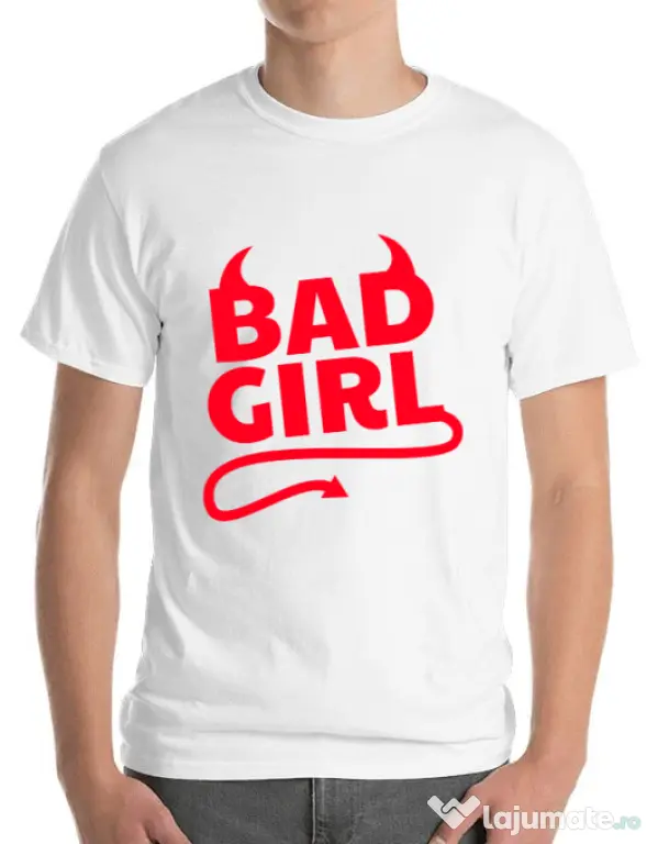 Tricou ADLER barbat Bad girl Alb