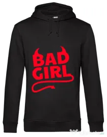 Hoodie barbat cu gluga Bad girl Negru